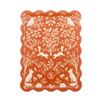 Acorn Scalloped Rectangle Bamboo Tray