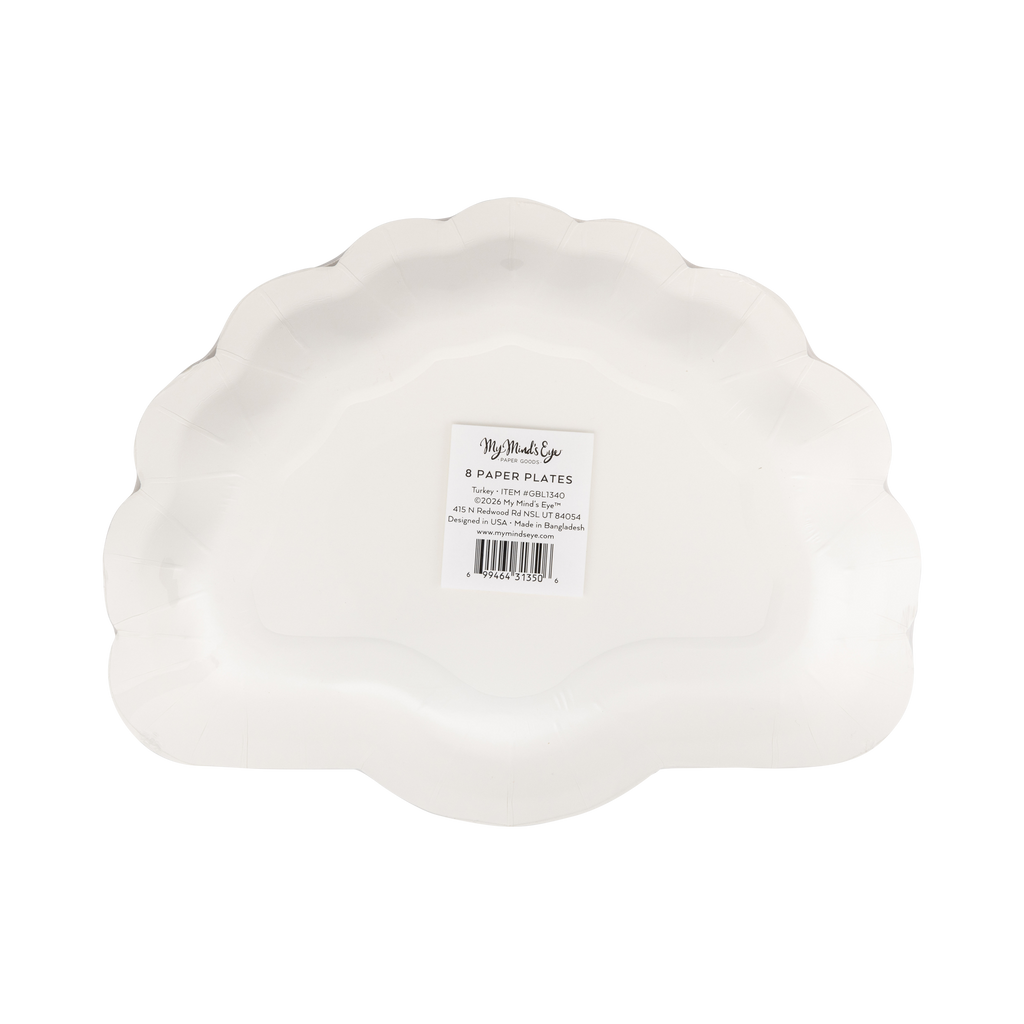 Gobble Turkey Shaped Paper Plates