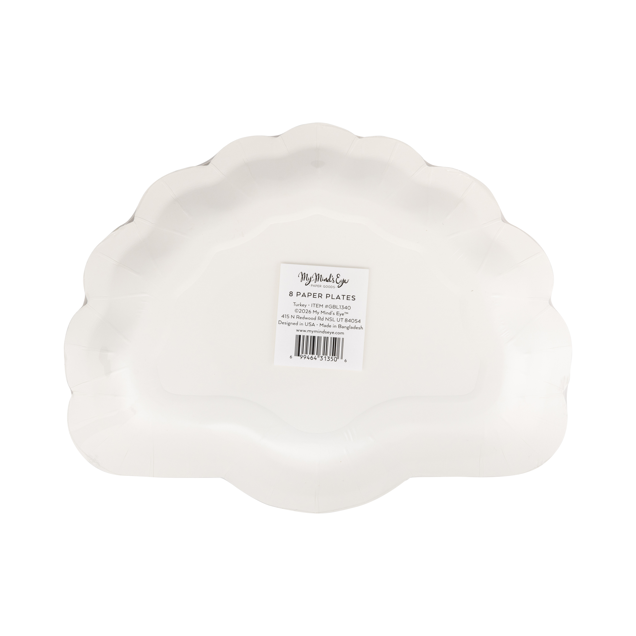 Gobble Turkey Shaped Paper Plates