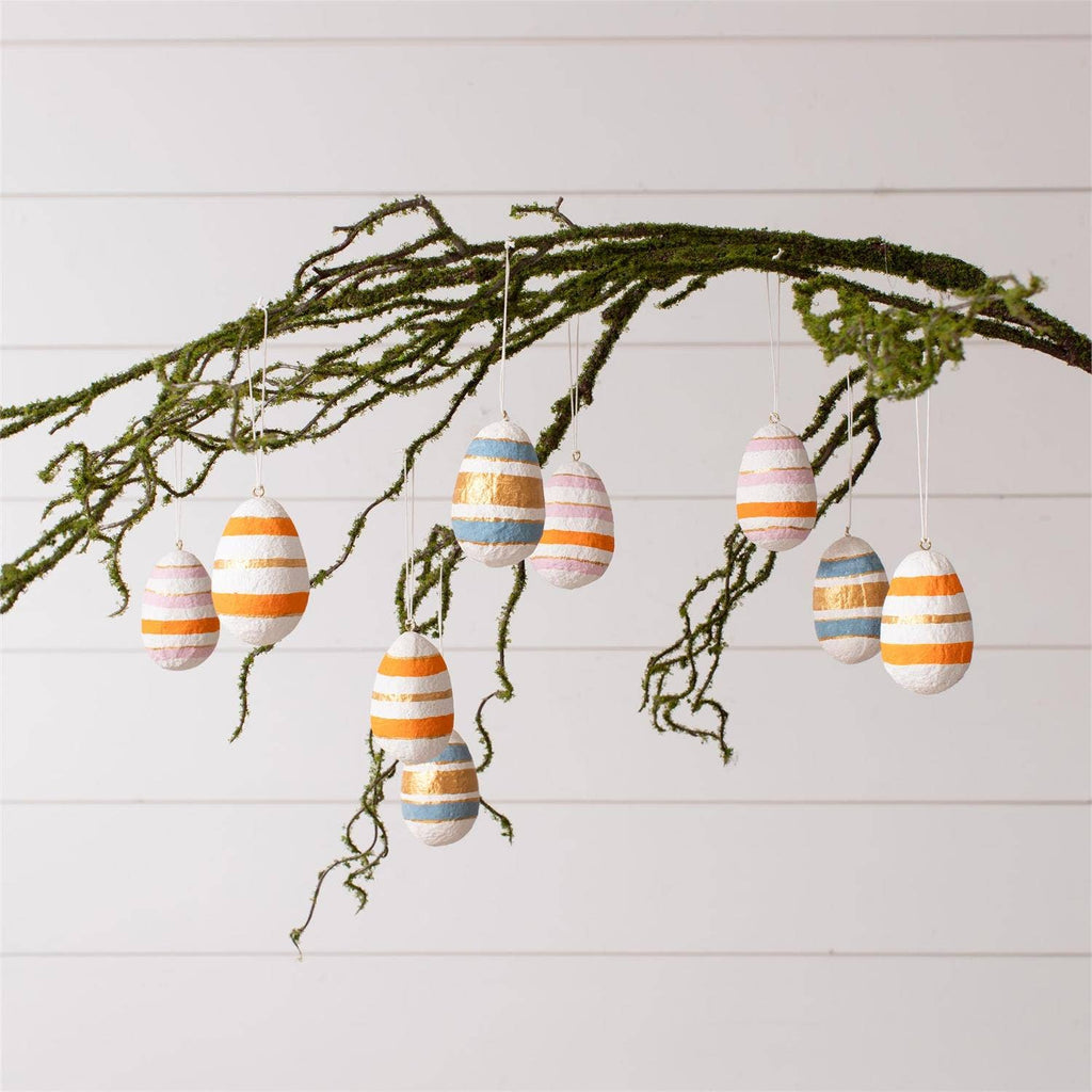Papier Mache Easter Eggs Orn. Asst.