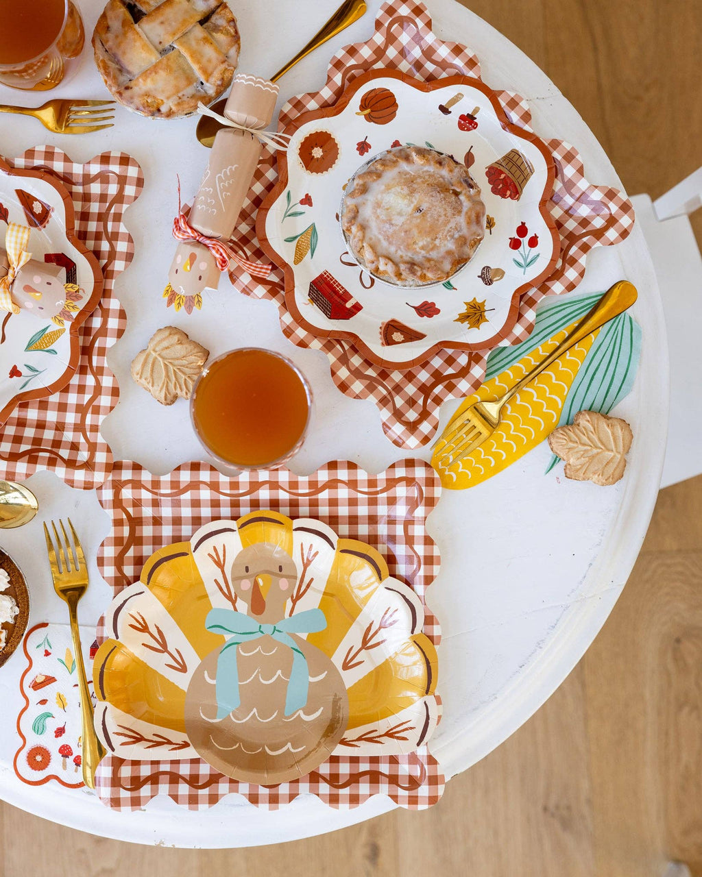 Gobble Turkey Shaped Paper Plates