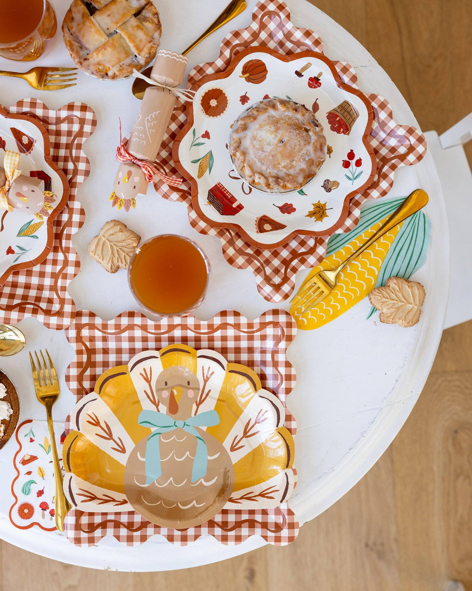 Gobble Turkey Shaped Paper Plates