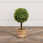 9" Grassy Topiary Tree - Faux Plant Decor