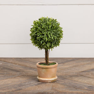 9" Grassy Topiary Tree - Faux Plant Decor