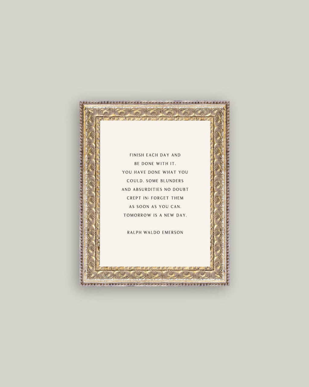 Finish Each Day Framed Antique Print