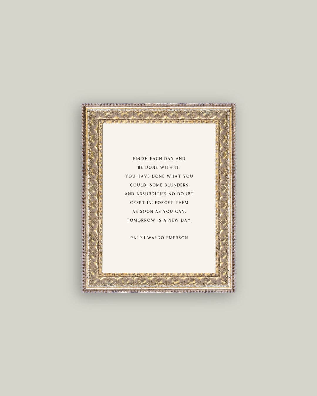 Finish Each Day Framed Antique Print