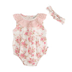Nova Floral Baby Romper + Headband