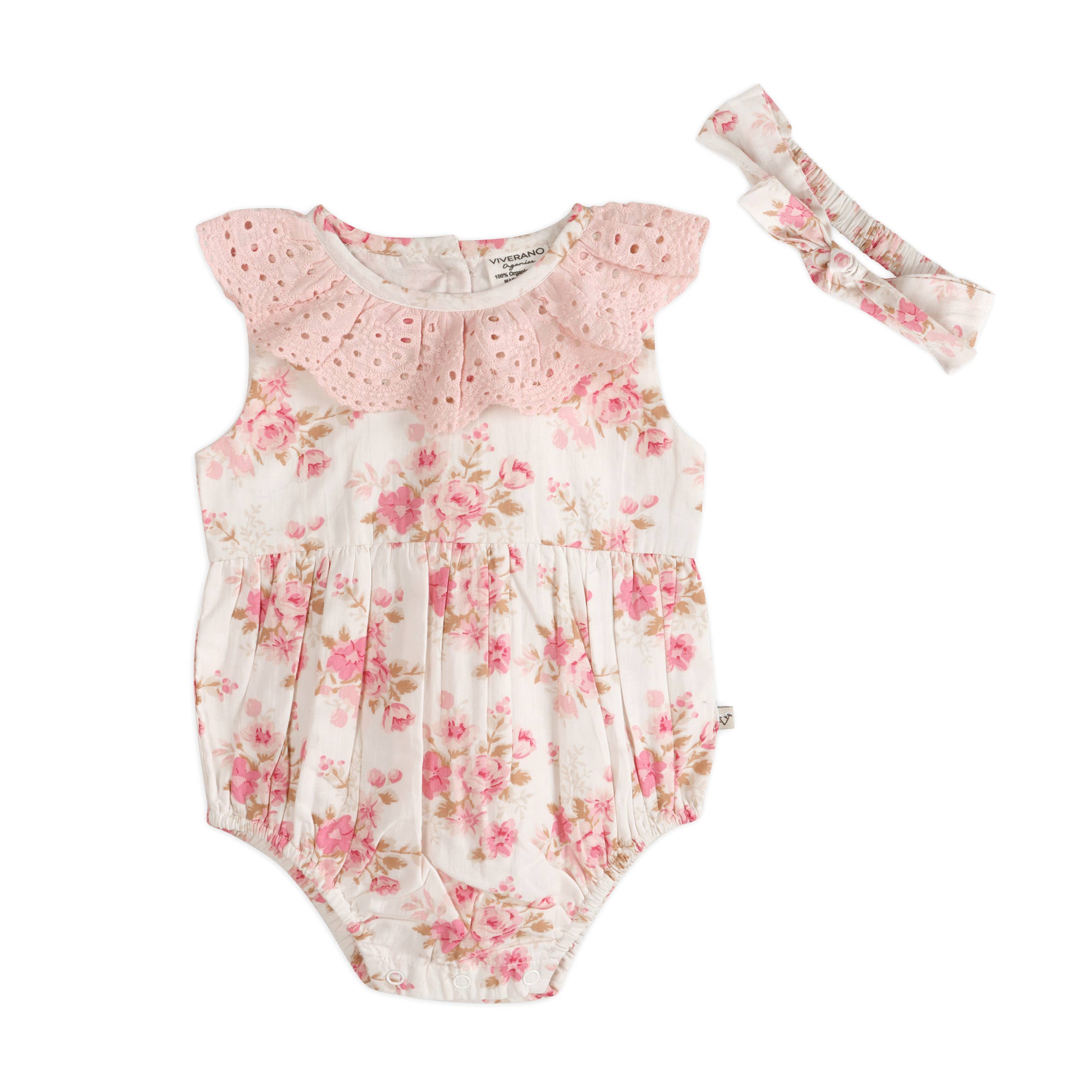 Nova Floral Baby Romper + Headband