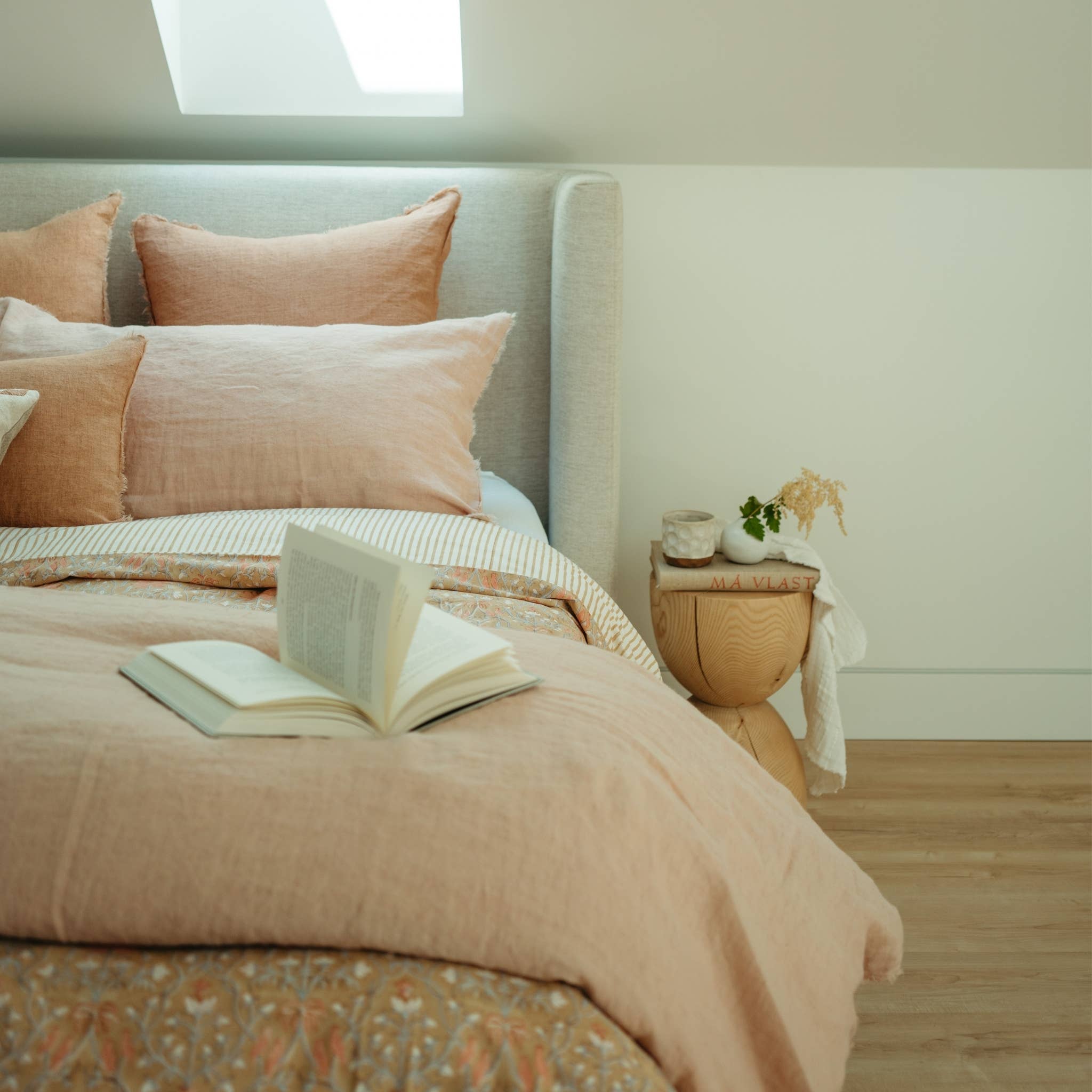 24x24 Lina Linen Pillow Terracotta