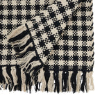 Classic Houndstooth Fringe Table Runner