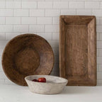 Found Dough Bowl Natural Lg