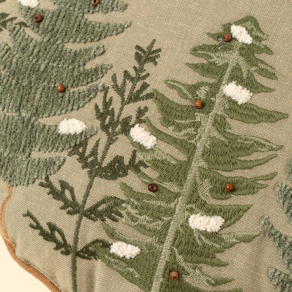 Alpine Trees Round Pillow