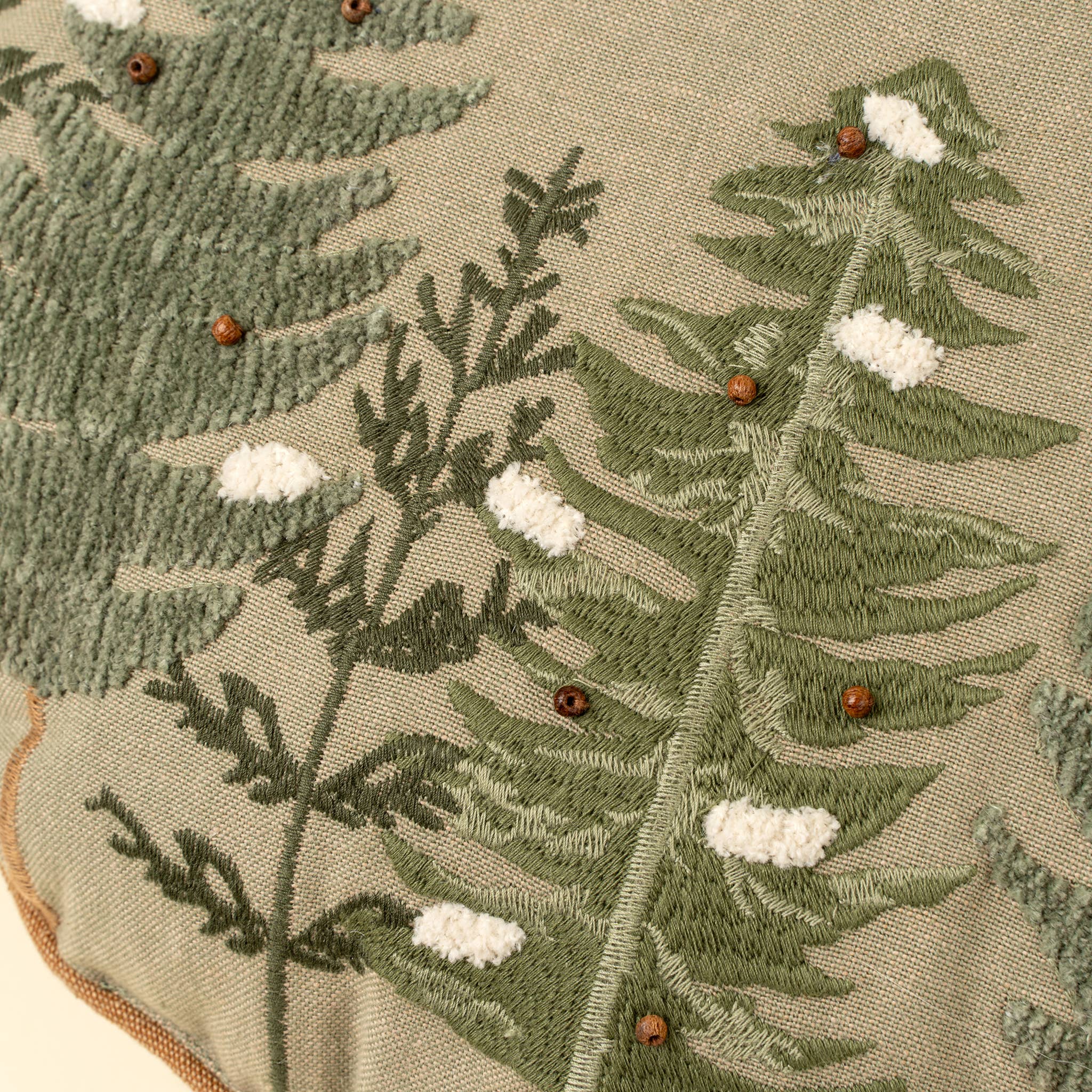 Alpine Trees Round Pillow