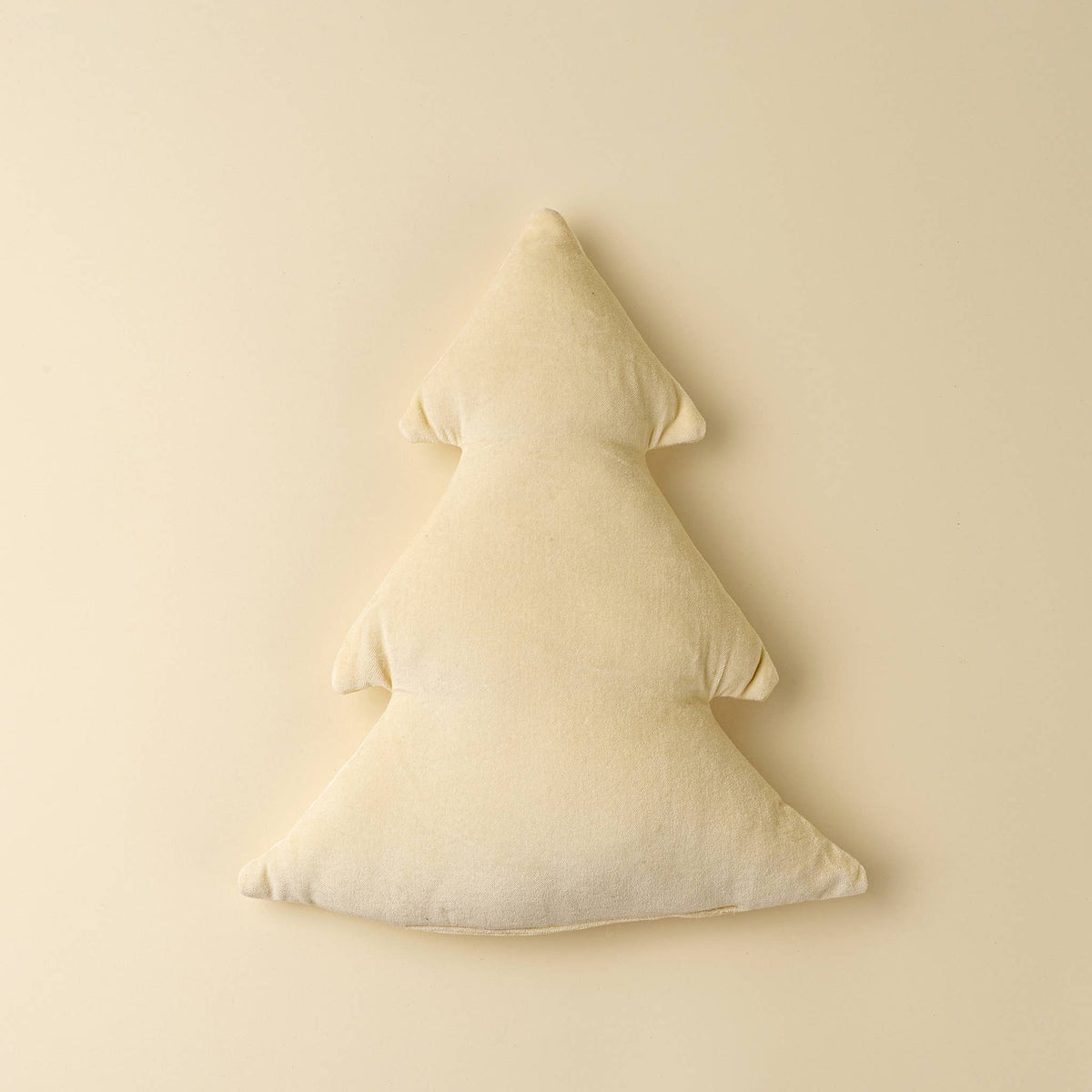 Velvet Tree Pillow Ivory