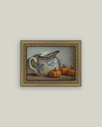 Still Life Pumpkins and Pitcher