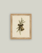 Bell with Pine Framed Antique Art