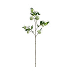 9 inch Snowball Viburnum White - Single Stem Faux Flower