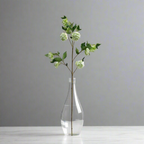 9 inch Snowball Viburnum White - Single Stem Faux Flower