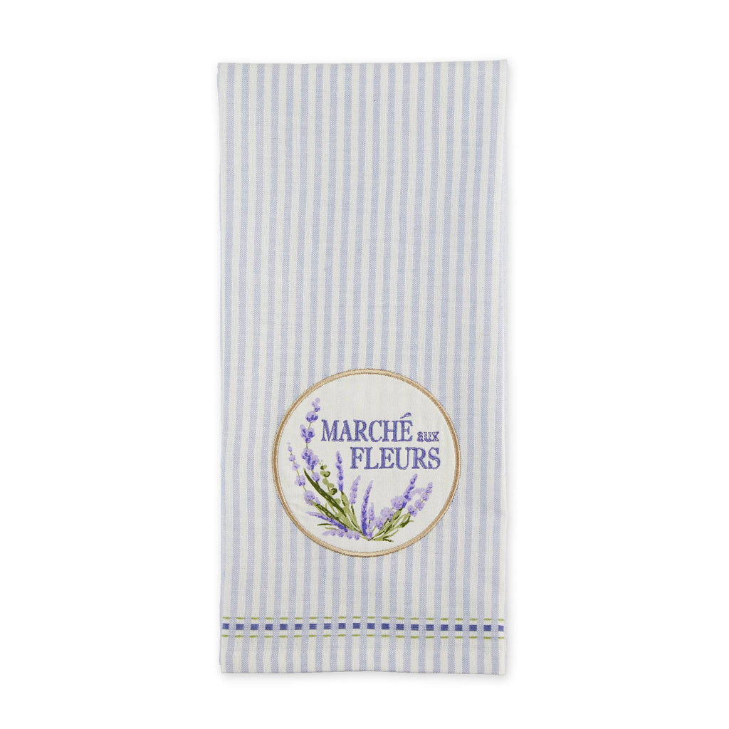 Flower Market Embellished Dishtowel