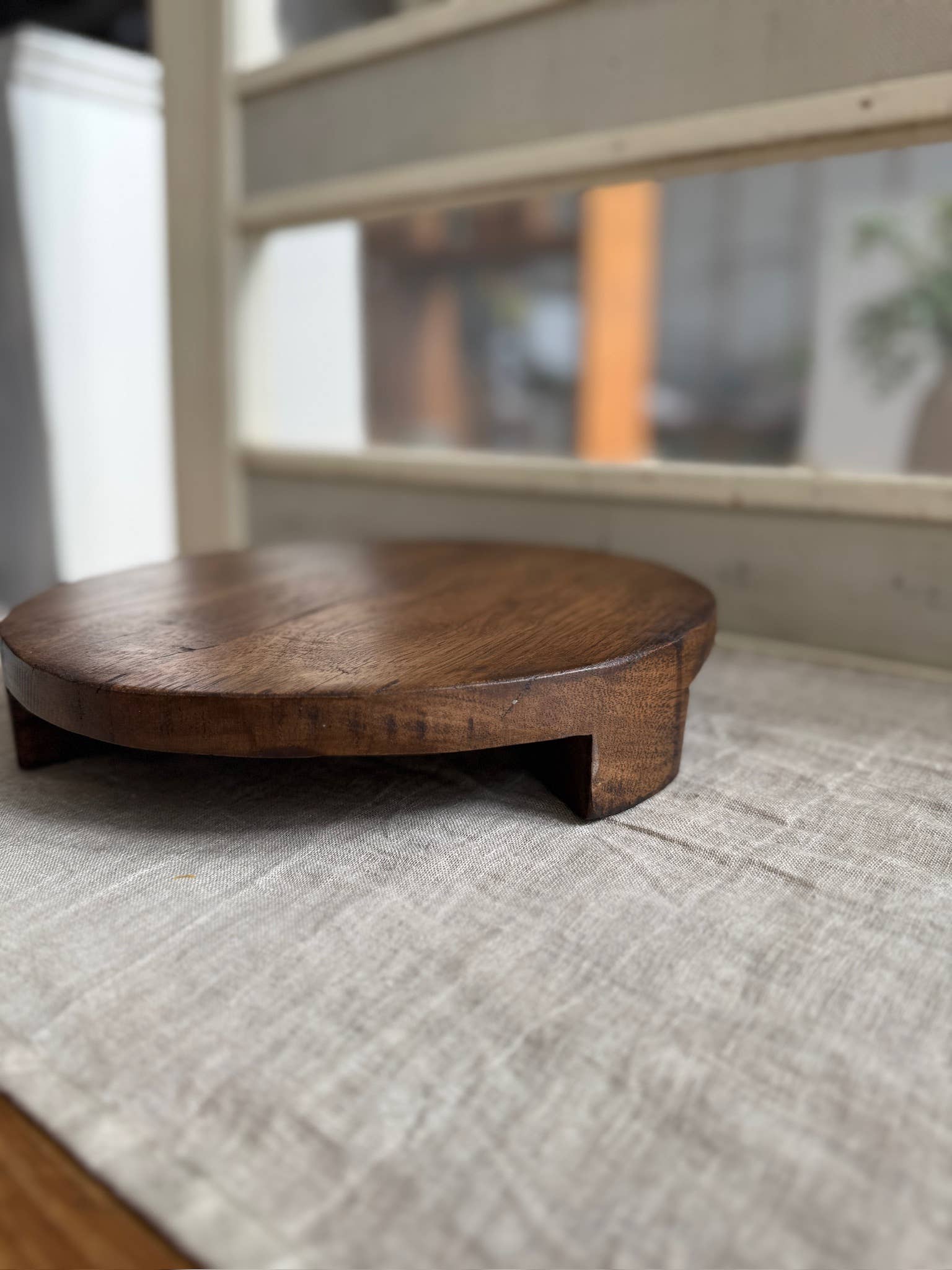 Found Wood Pedestal Lg