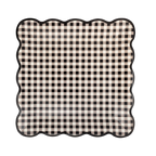 Black Gingham 10" Plate
