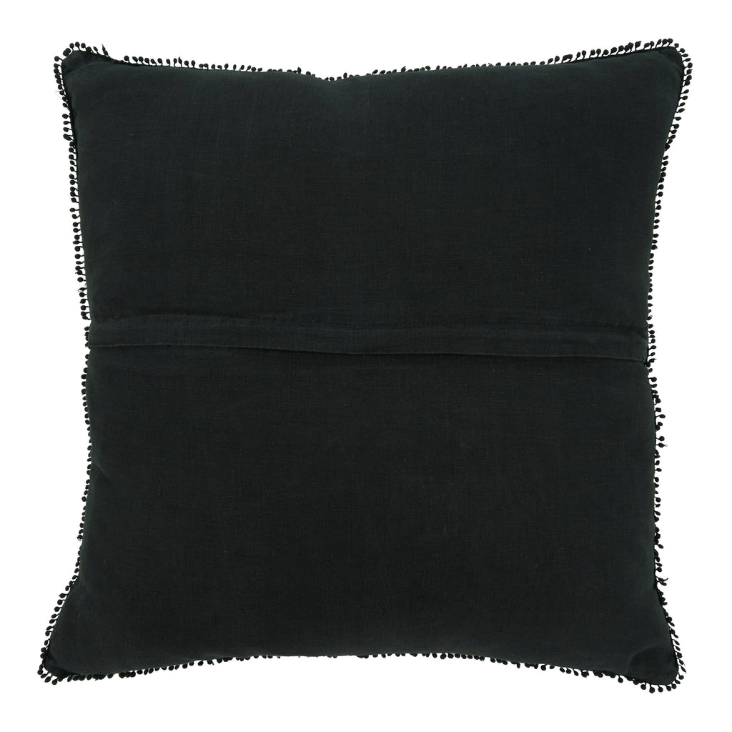 Pompom Design Pillow - Down Filled