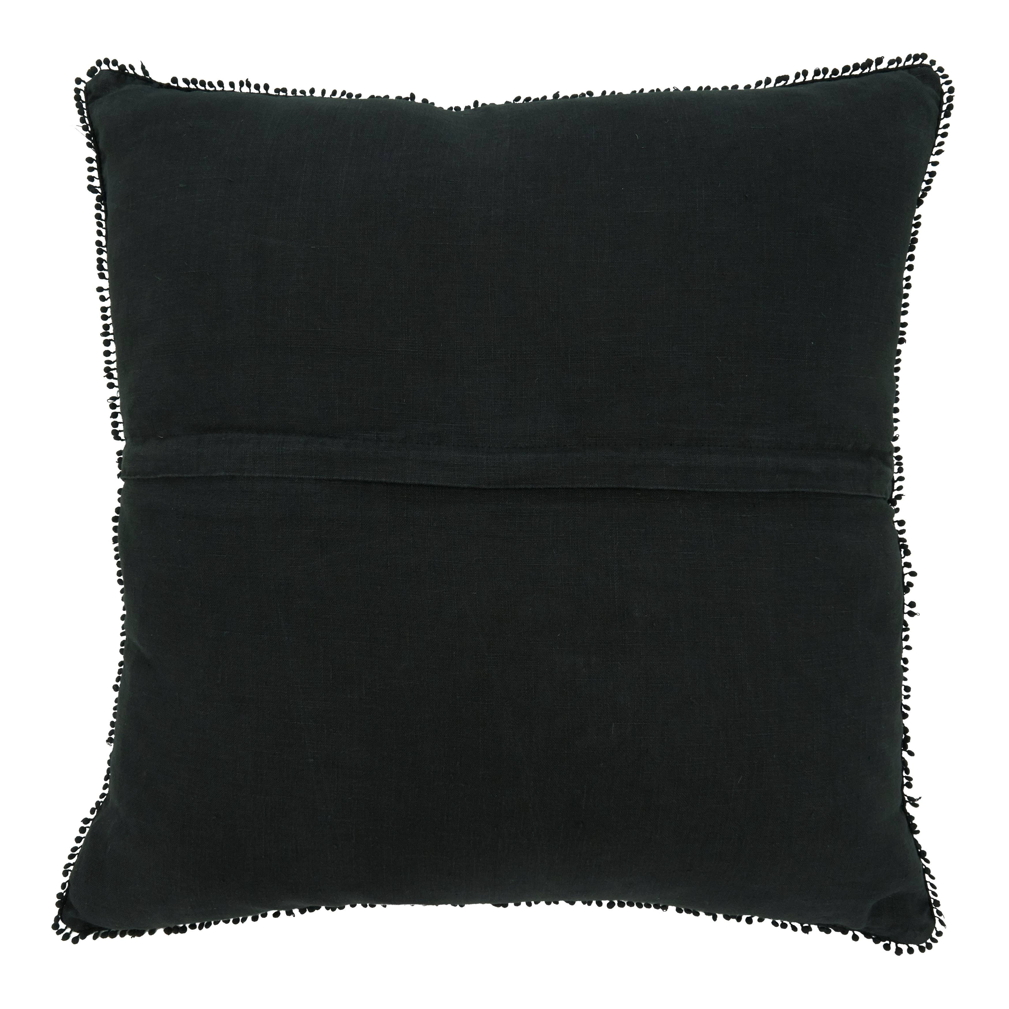 Pompom Design Pillow - Down Filled
