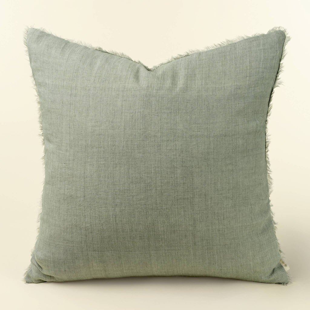 24x24 Lina Linen Pillow Flint Grey
