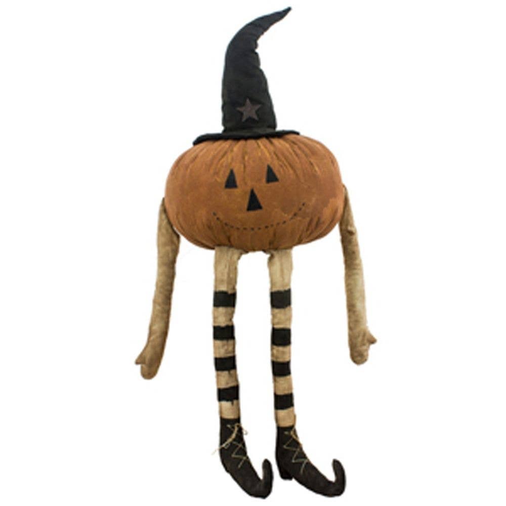 LED Pumpkin Man with Witch Shoes