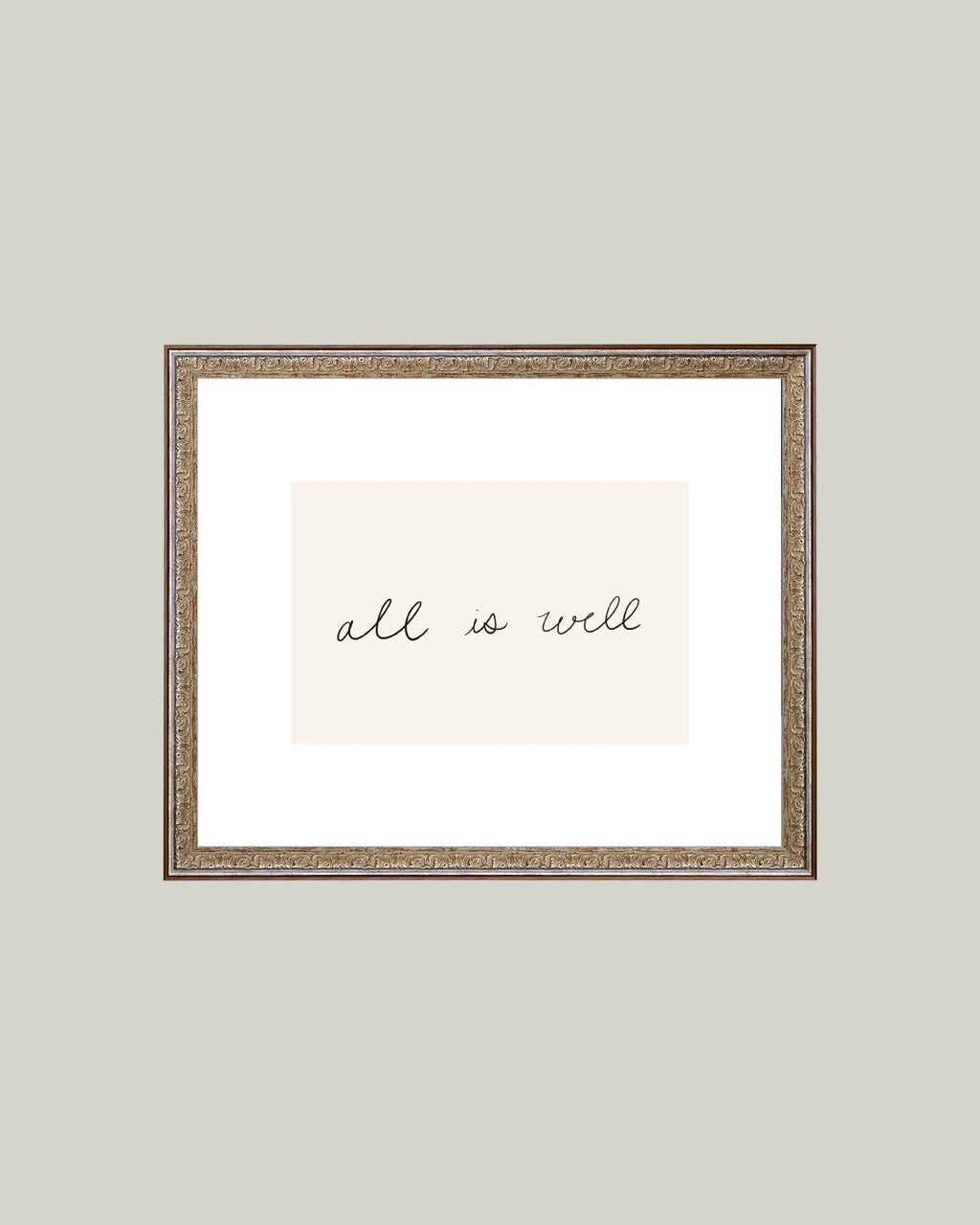 All Is Well Framed