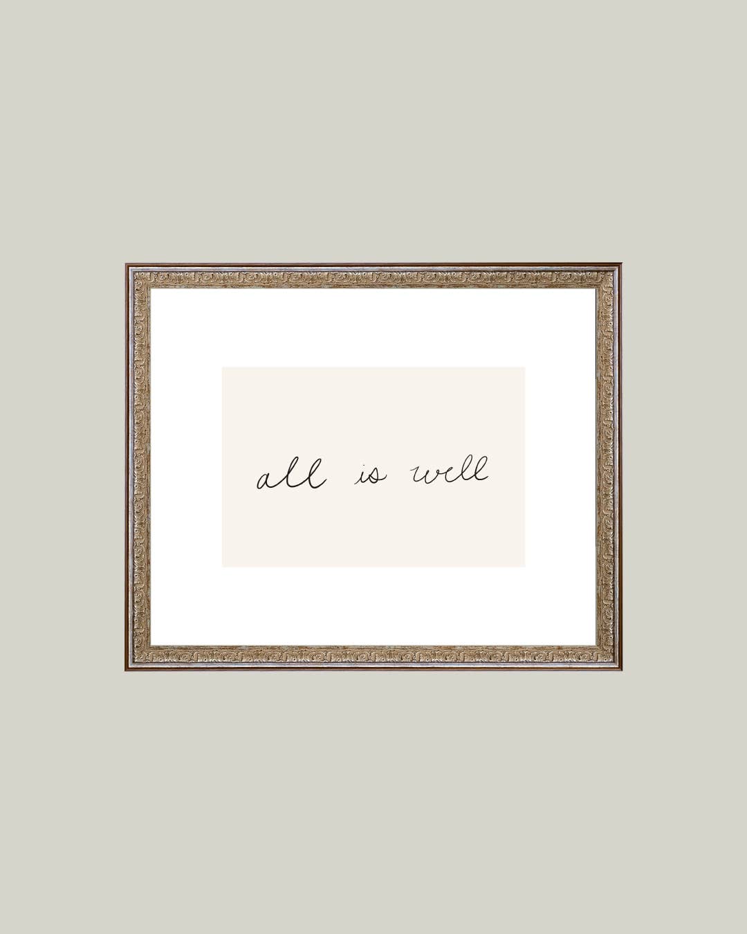 All Is Well Framed