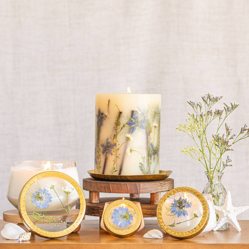 Signature Pressed Floral Candle - Sea Salt Mist