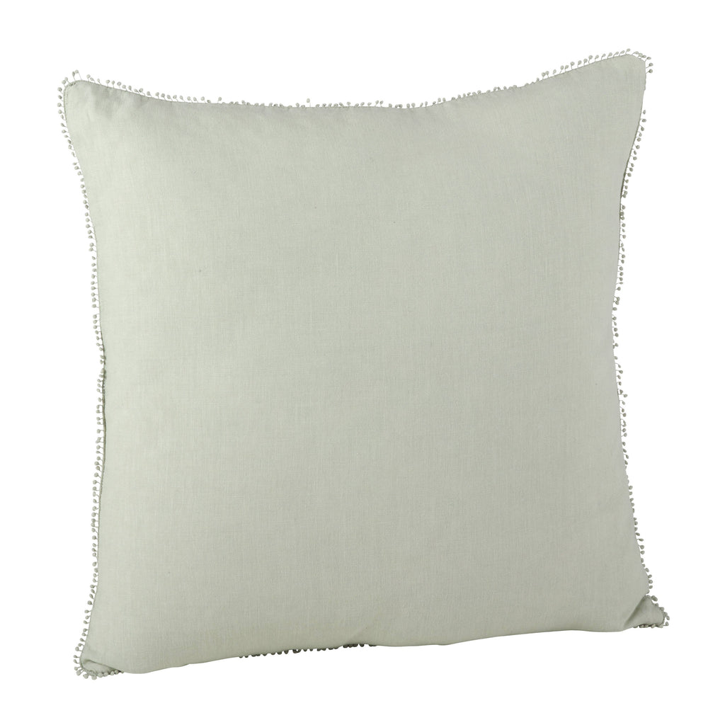 Pompom Design Pillow - Down Filled