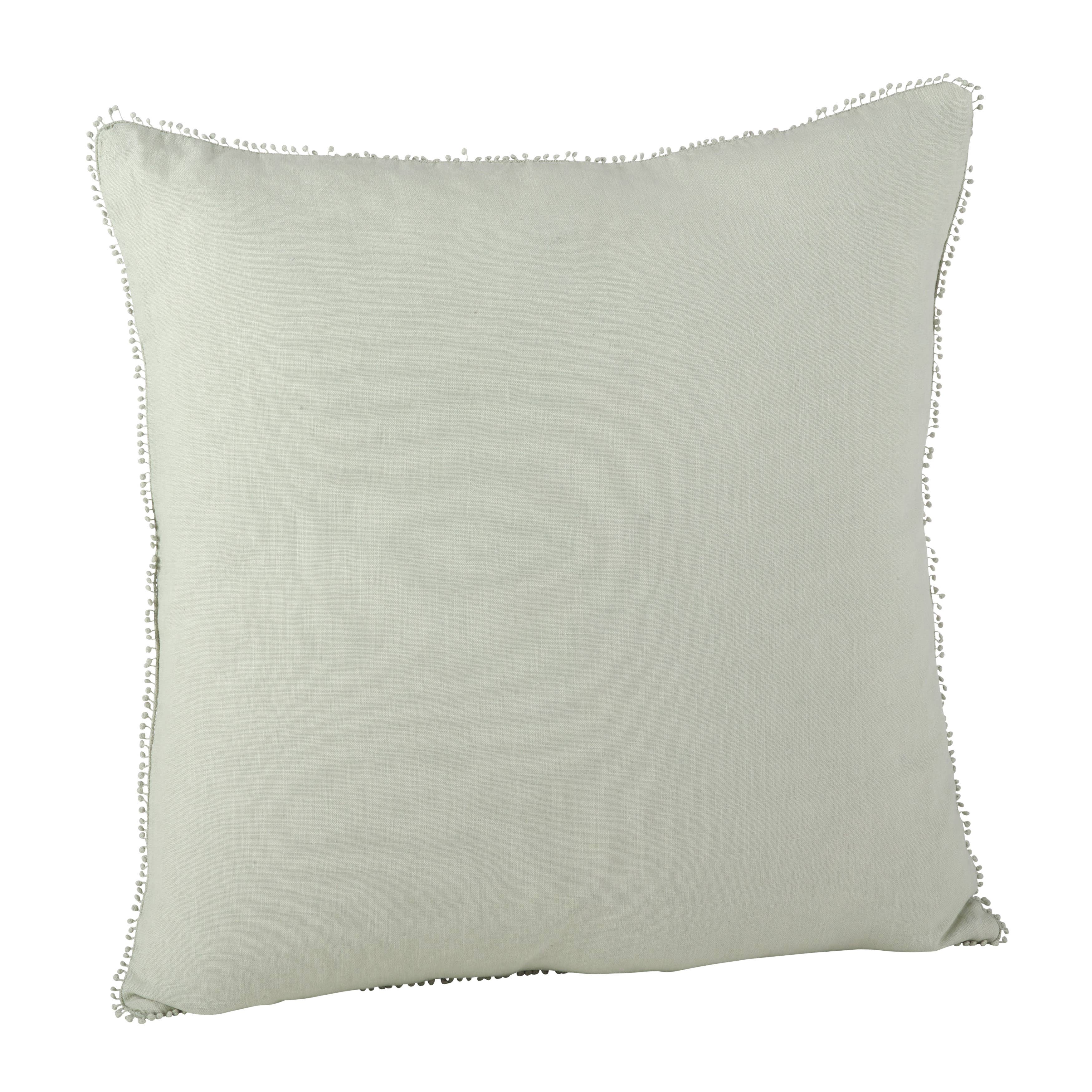 Pompom Design Pillow - Down Filled