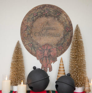 Joyous Christmas Wreath Plaque