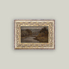 Autumn River Framed Antique Art - 20" x 11" pic 3