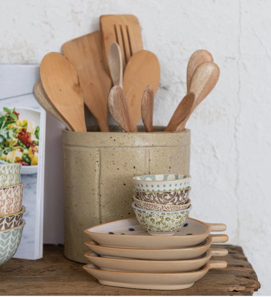 Beige Stoneware Crock