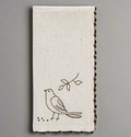 Bird Embroidered Dinner Napkin