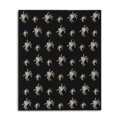 Black & Cream Spider Throw
