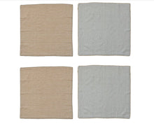Blue & Mustard Stripe Napkins