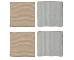 Blue & Mustard Stripe Napkins