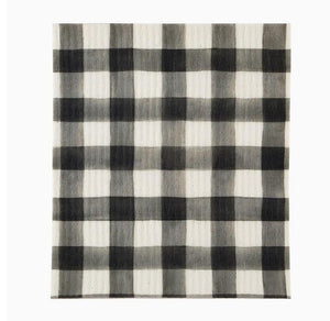 Organic Dish Cloth - Black Buffalo Check