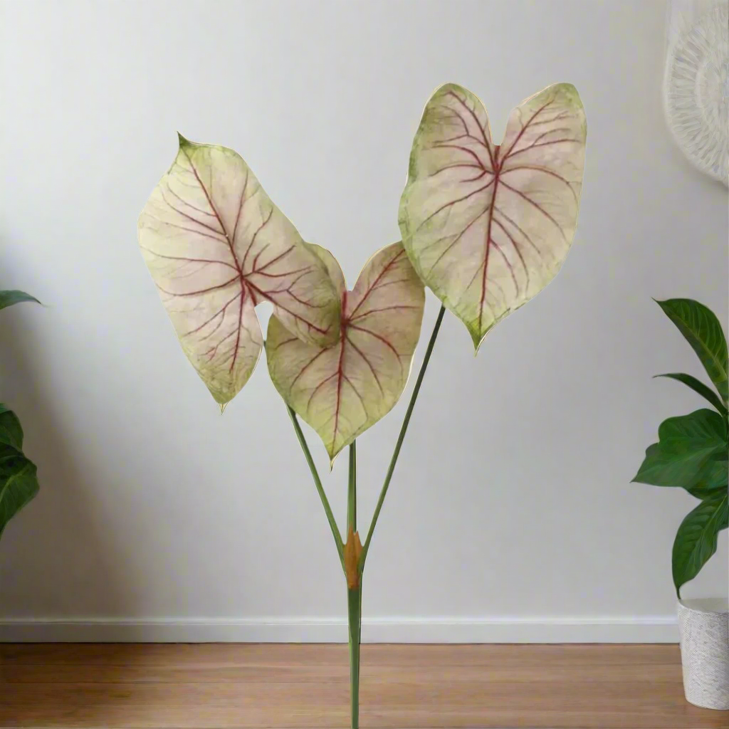 Caladium Light Blush Faux Plant