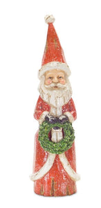Glitter Santa's with Tree, Wreath & Cardinal