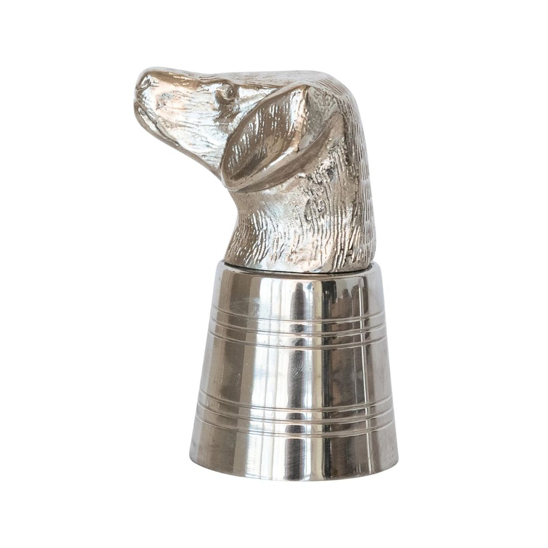 Cast Aluminum & Stainless Steel Dog Head Jigger