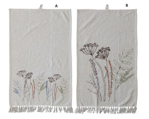 Cotton Printed Towel With Flowers