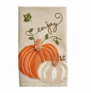 Embroidered Pumpkin Towels