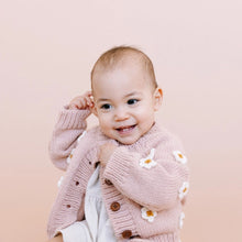 Blush Flower Baby Cardigan - Small 12 to 24M