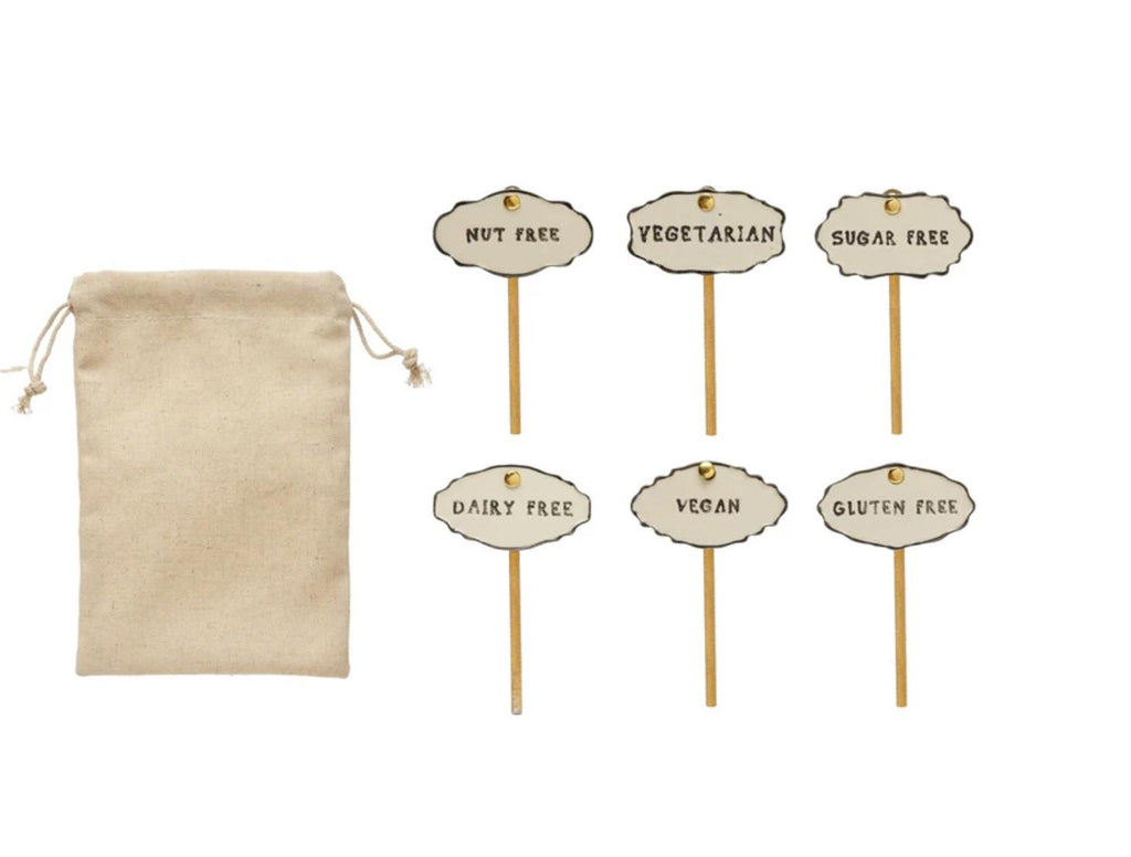 Stoneware Food Marker Set