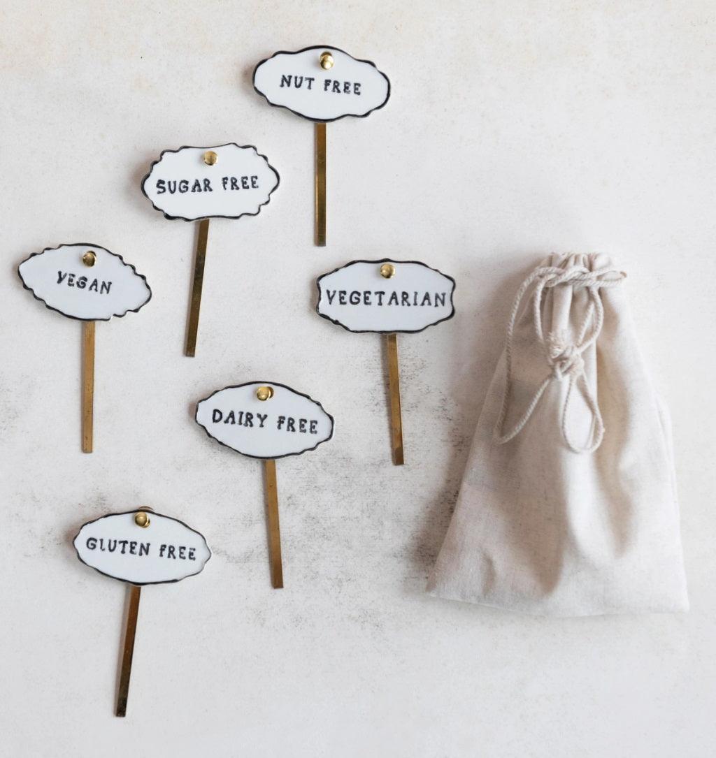 Stoneware Food Marker Set